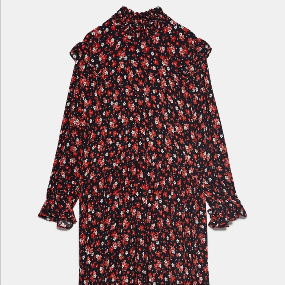 Zara woman Maxi Dress with Ruffle Detail